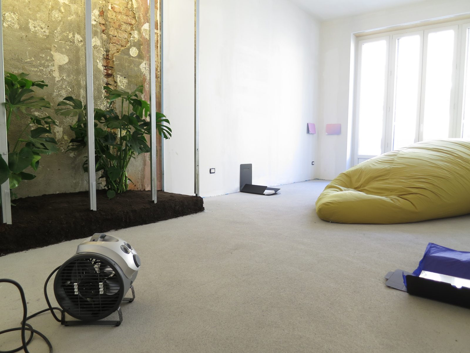 A Refuge in Case of Tropical Storms, installation view, FuturDome, Milan, 2017 — courtesy FuturDome