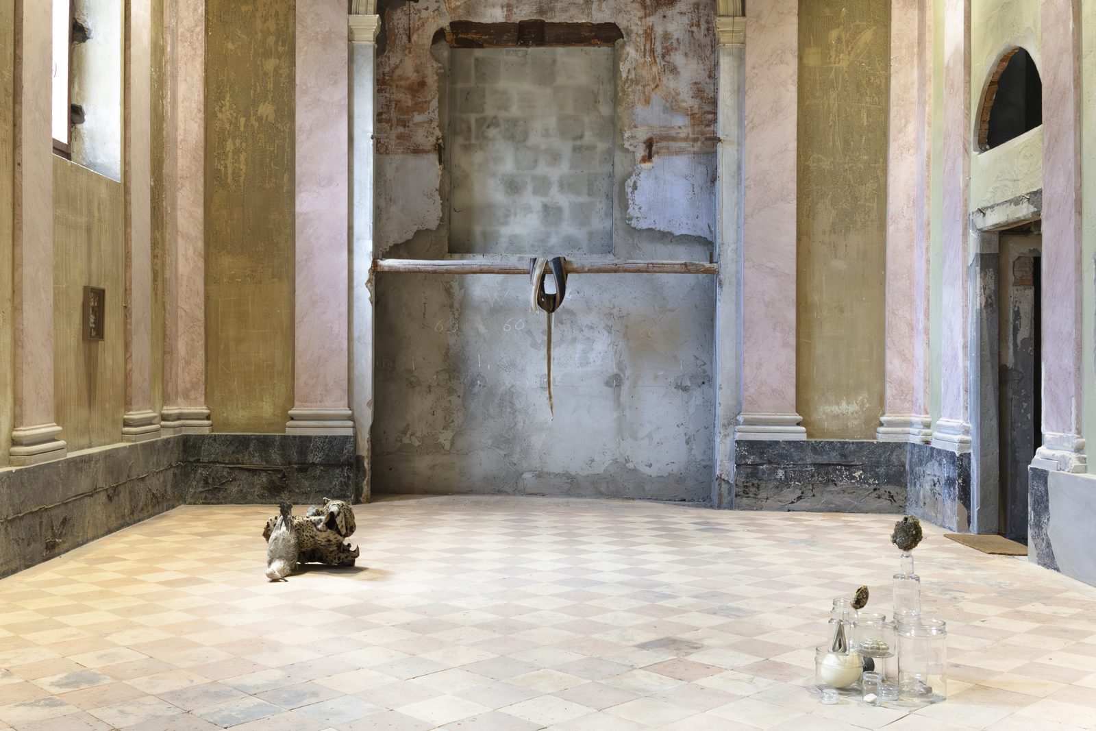 When Species Don’t Meet, installation view, Spazio Volta, ex chiesa di San Rocco, Bergamo, 2026 — ph. Zoe Speziale
